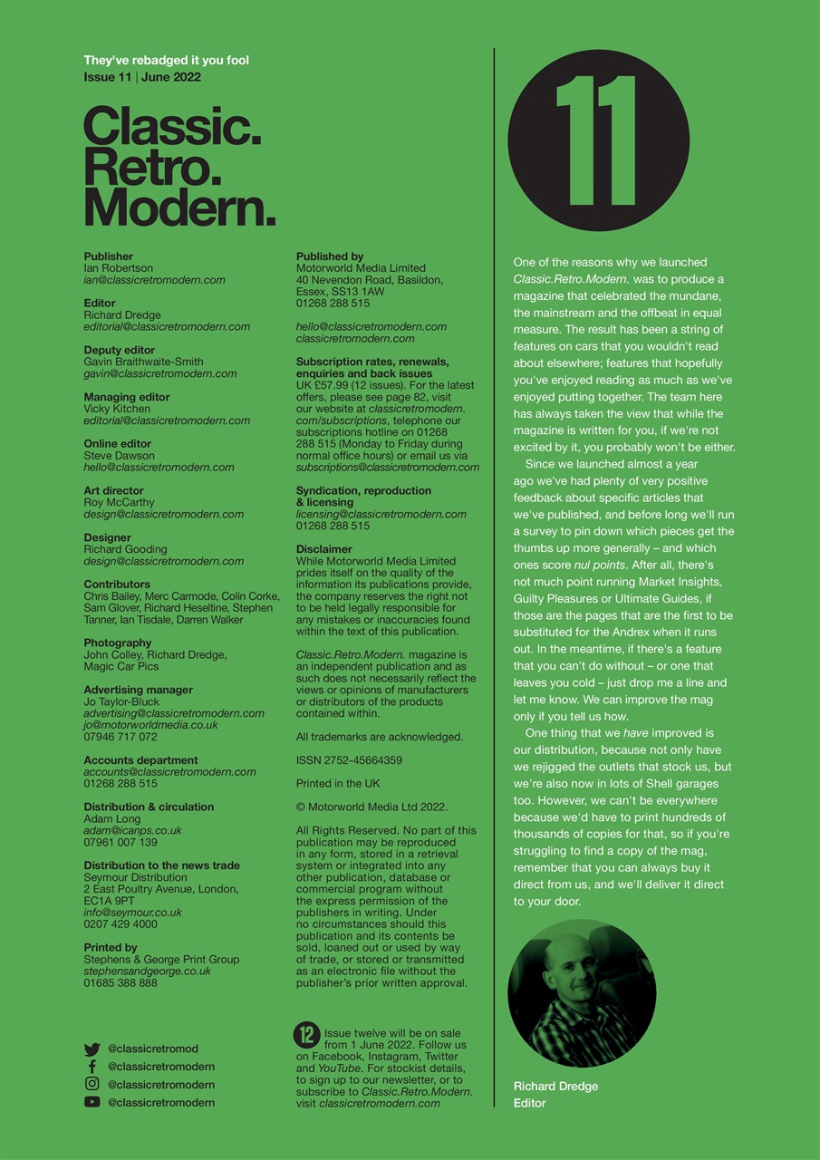 Classic Retro Modern Magazine Preview Pages