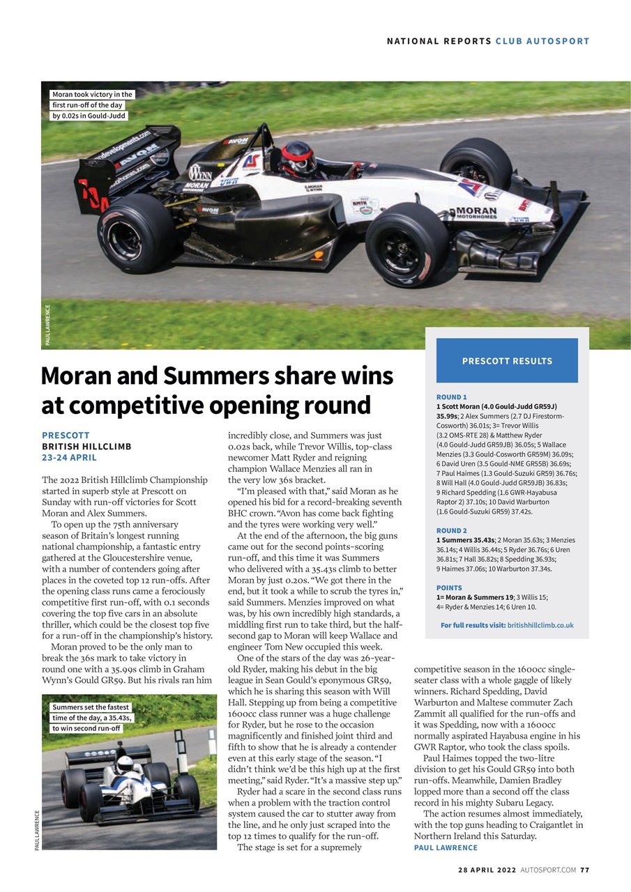 Autosport Preview Pages