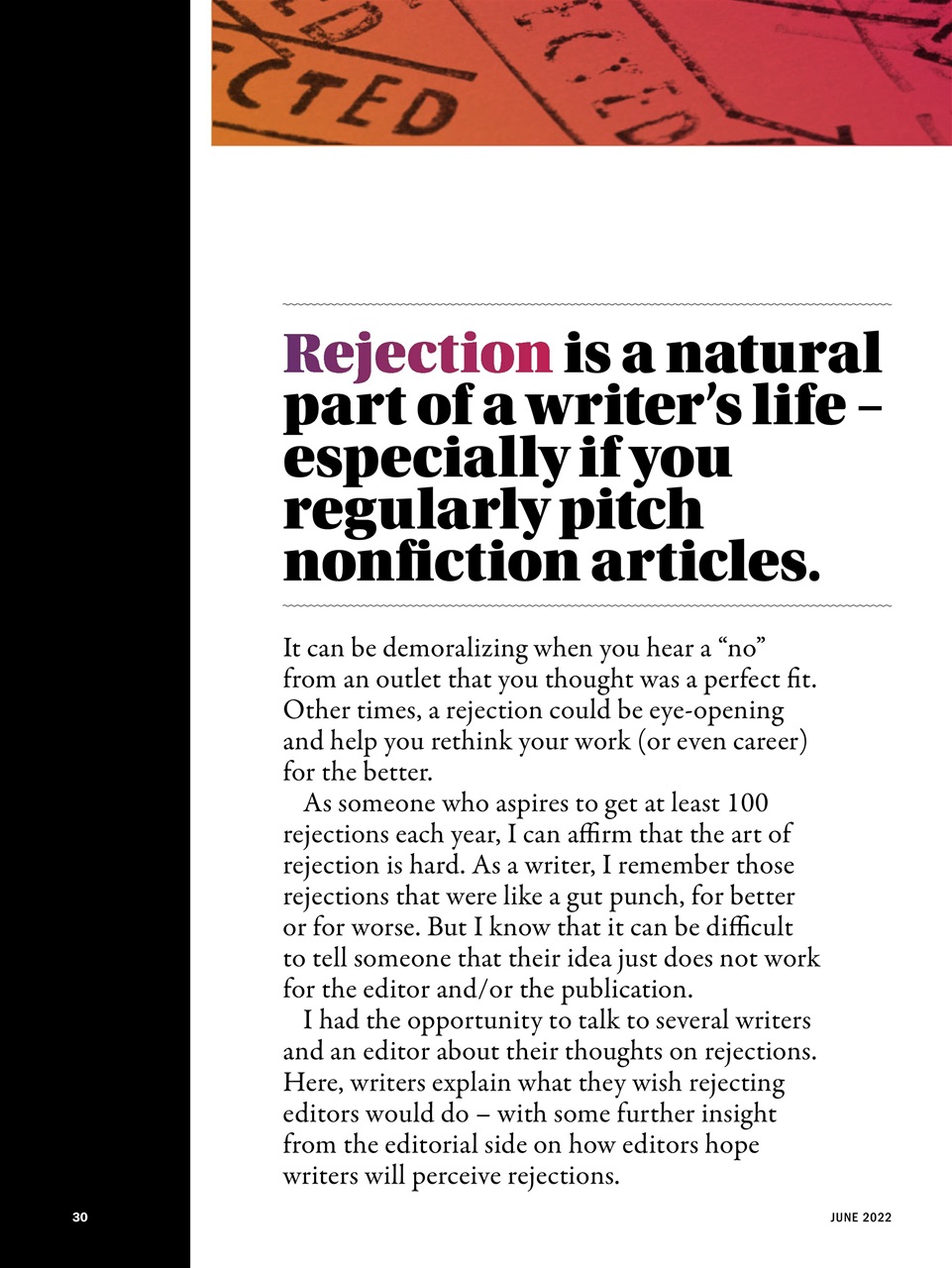 The Writer Preview Pages