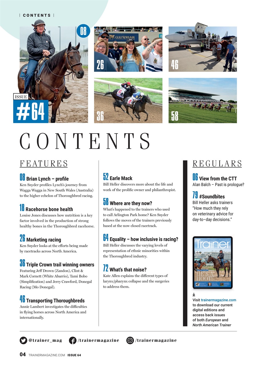 North American Trainer Magazine - horse racing Preview Pages