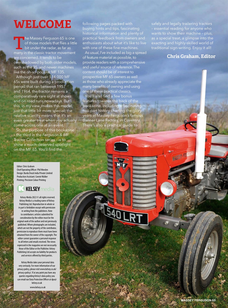 Ferguson & MF Tractor Collection Preview Pages