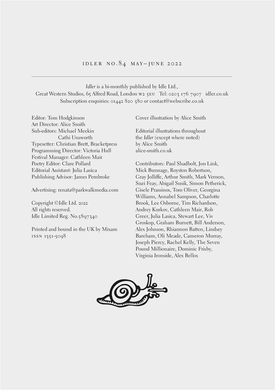 The Idler Magazine Preview Pages