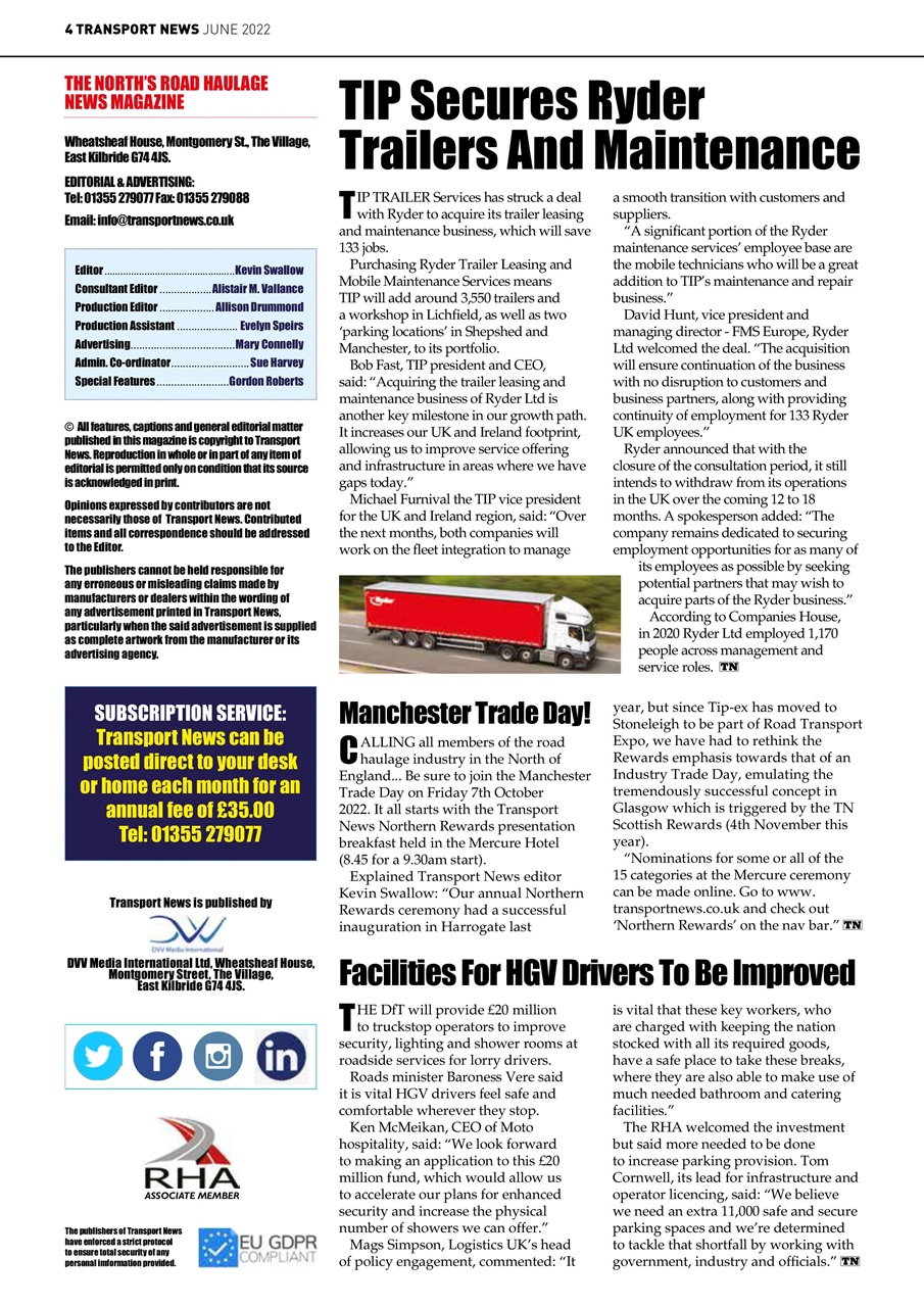 Transport News Preview Pages