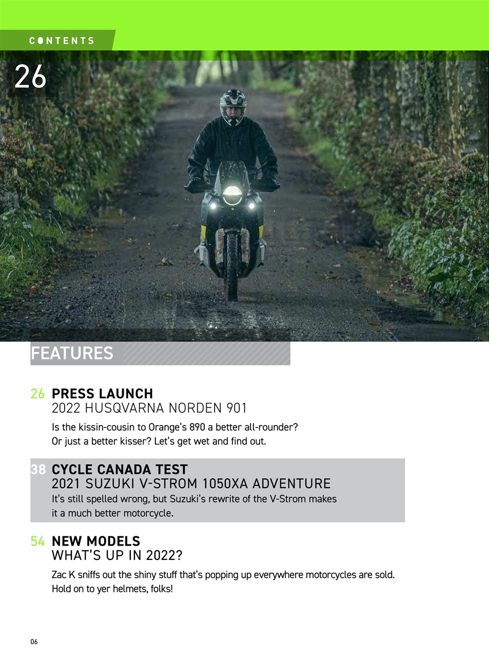 Cycle Canada Preview Pages