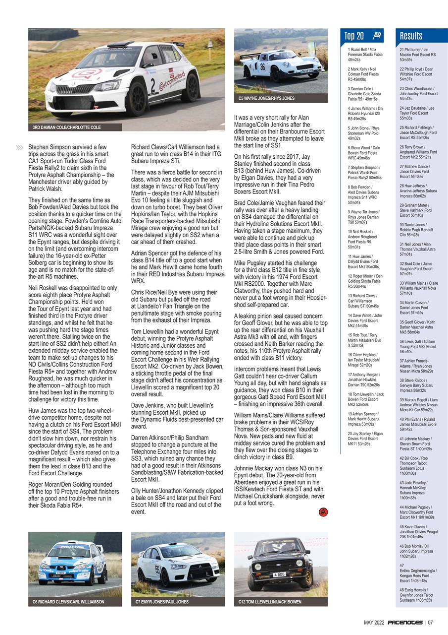 Pacenotes Rally magazine Preview Pages