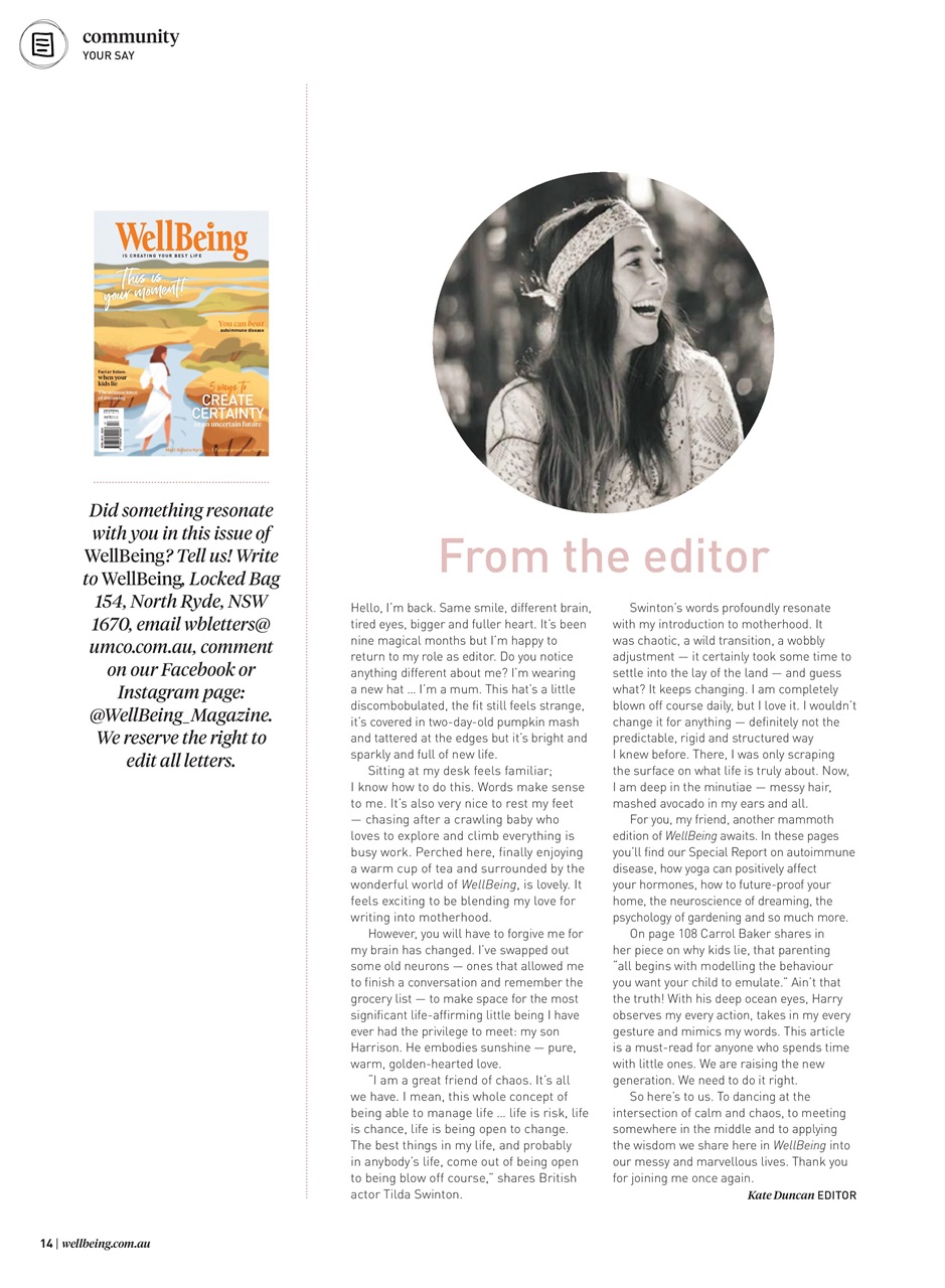 WellBeing Preview Pages