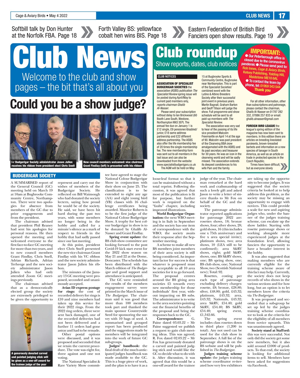 Cage & Aviary Birds Preview Pages