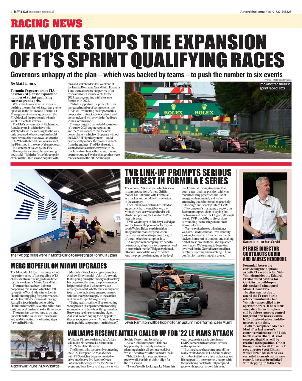 Motorsport News Preview Pages