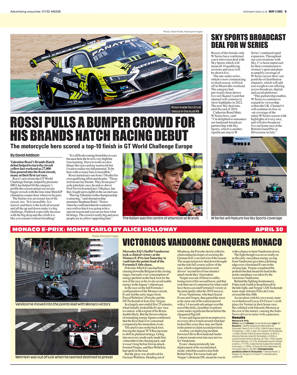 Motorsport News Preview Pages