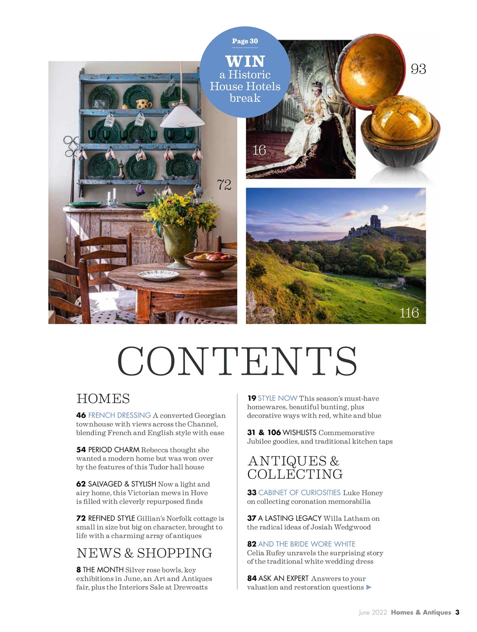 Homes & Antiques Magazine Preview Pages