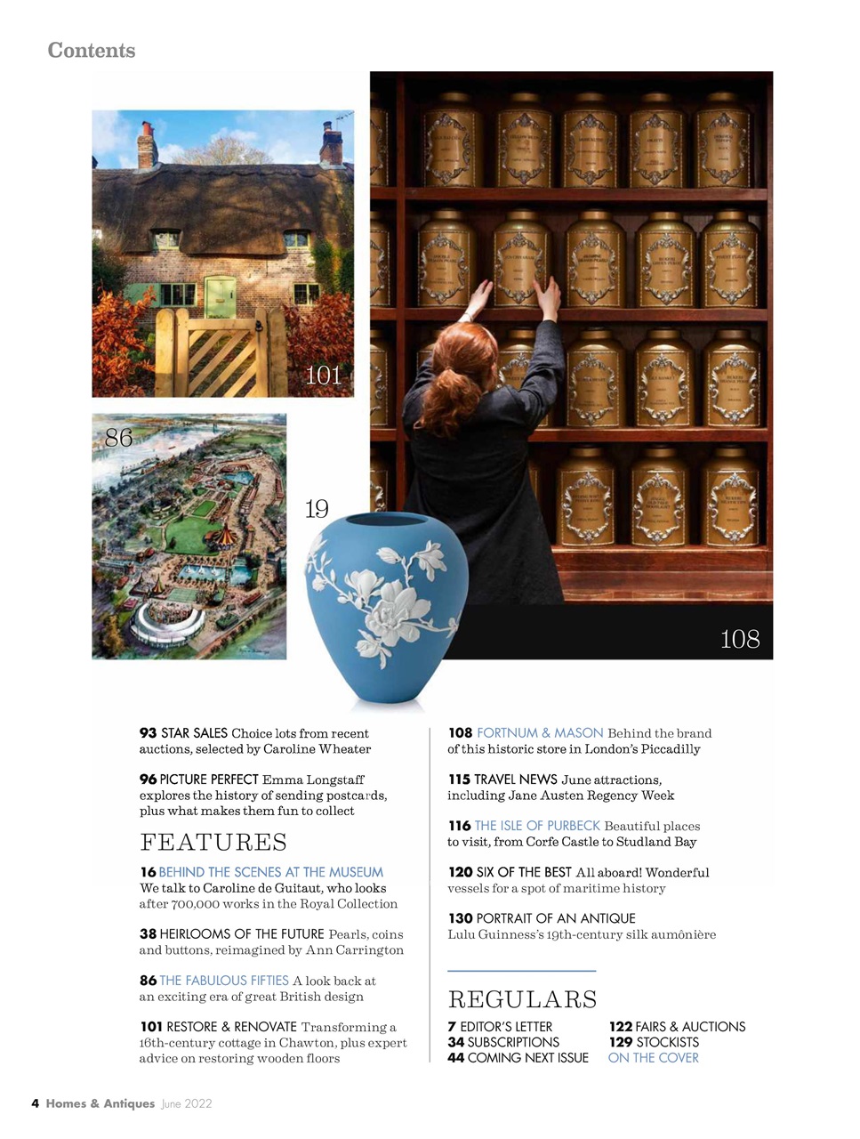 Homes & Antiques Magazine Preview Pages