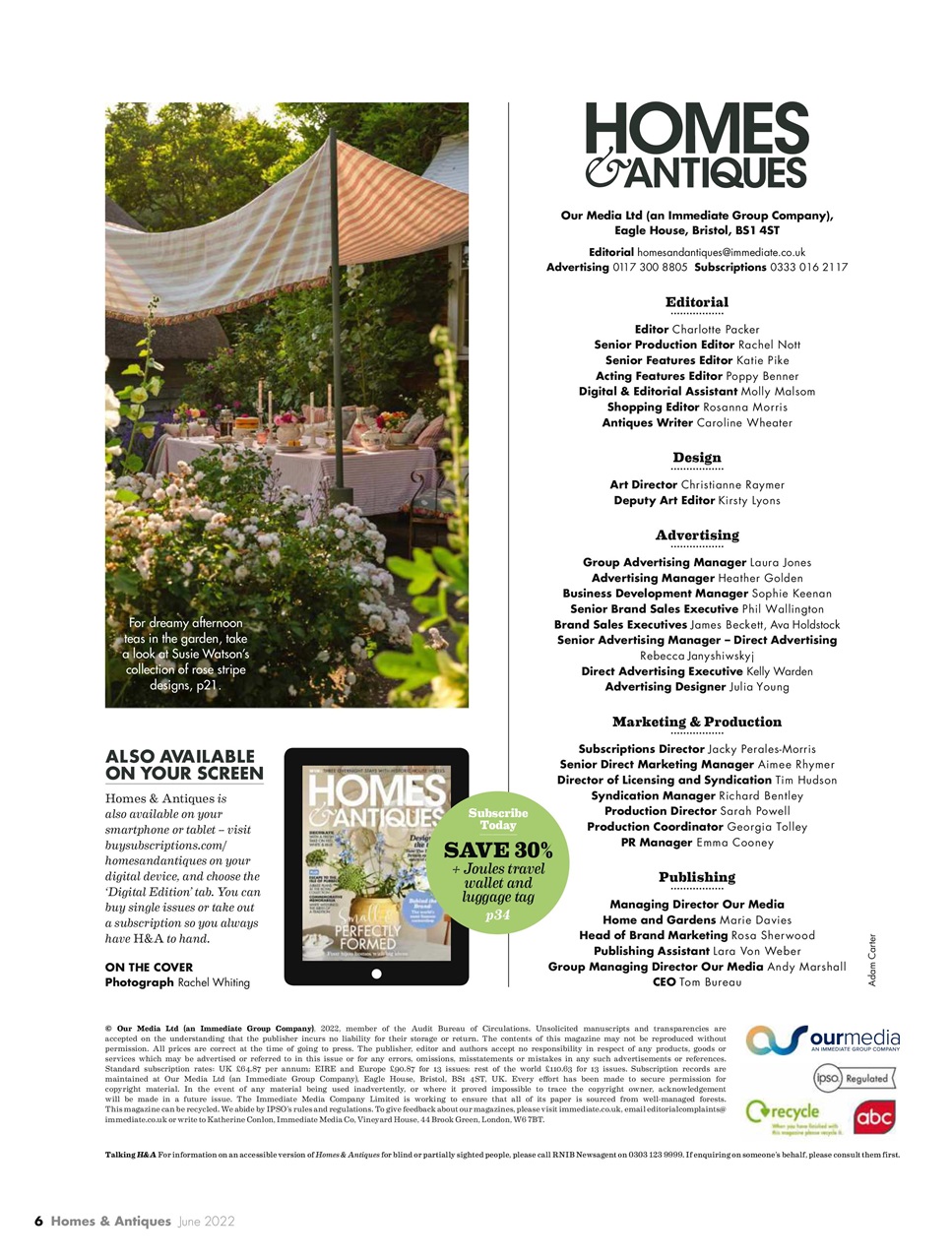 Homes & Antiques Magazine Preview Pages
