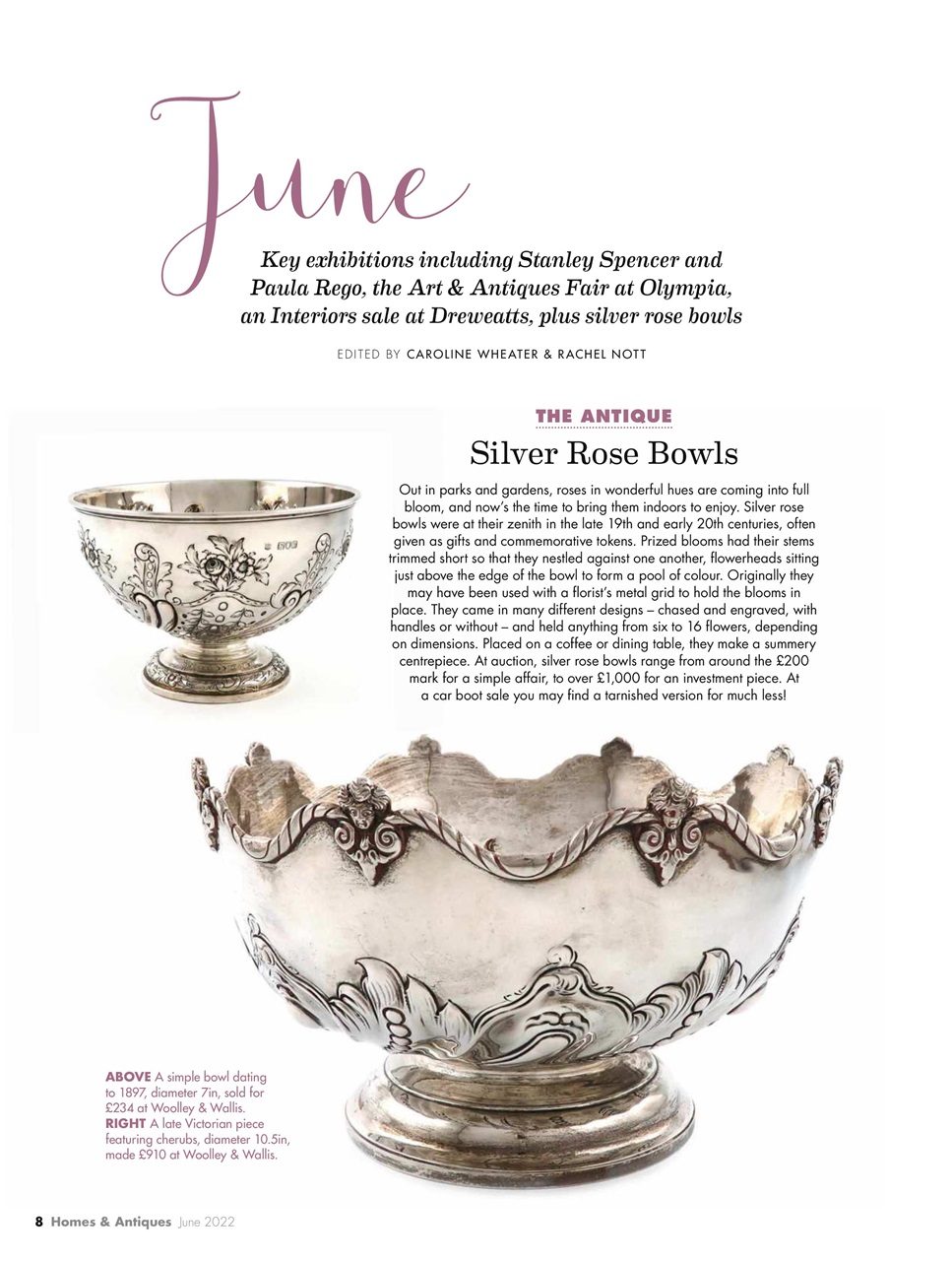Homes & Antiques Magazine Preview Pages
