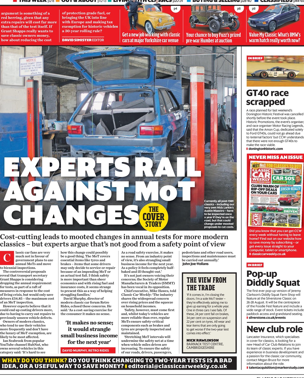 Classic Car Weekly Preview Pages