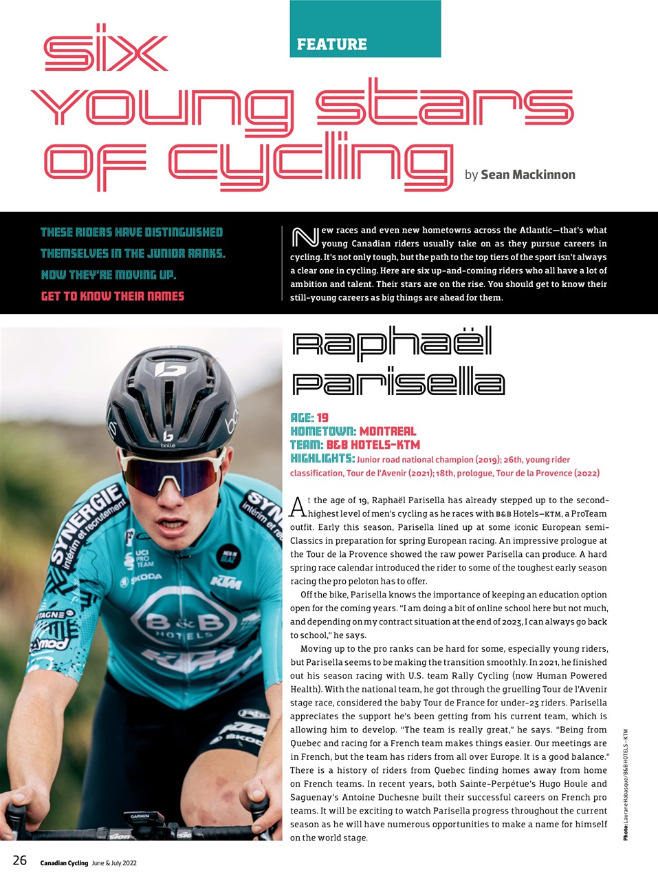 Canadian Cycling Magazine Preview Pages