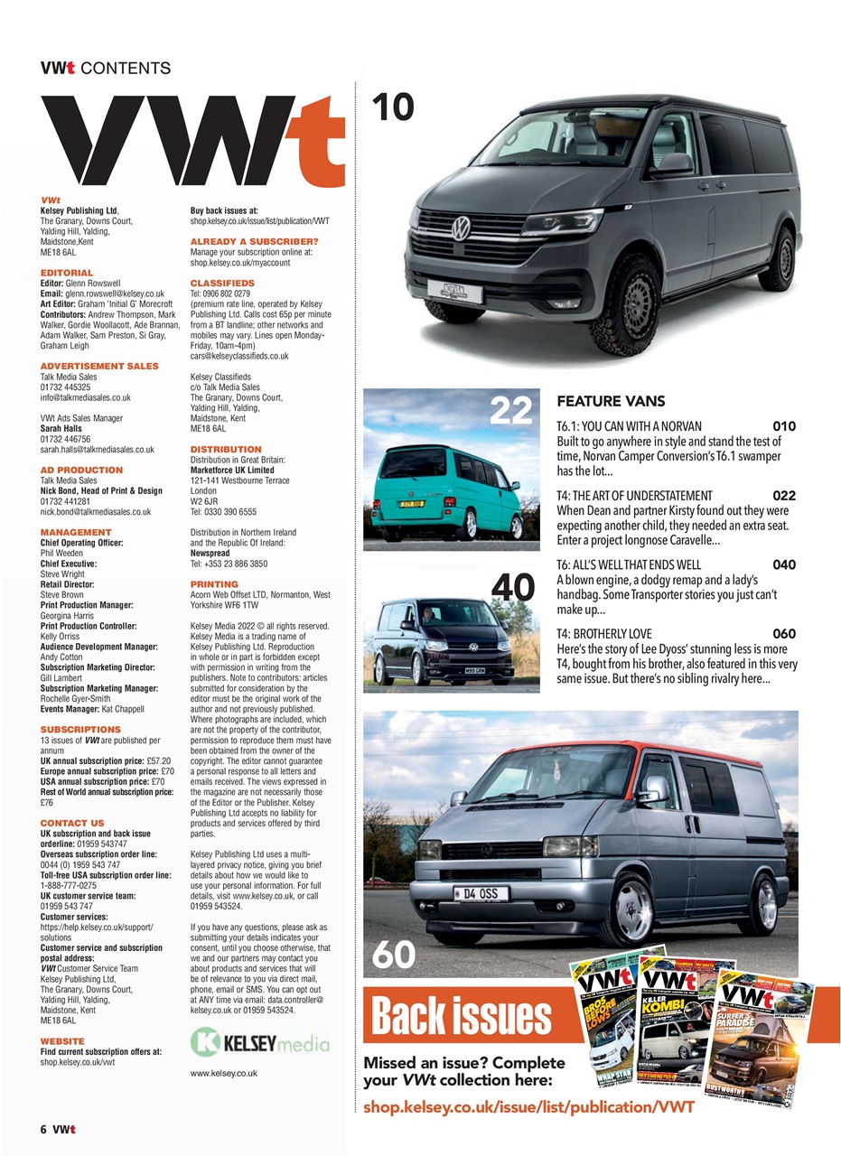 VWt Magazine Preview Pages