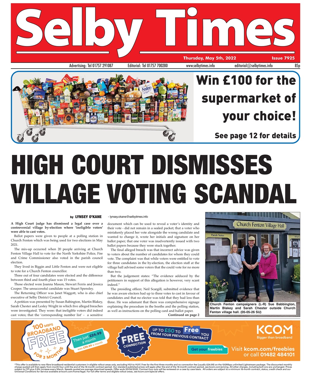 Selby Times Preview Pages