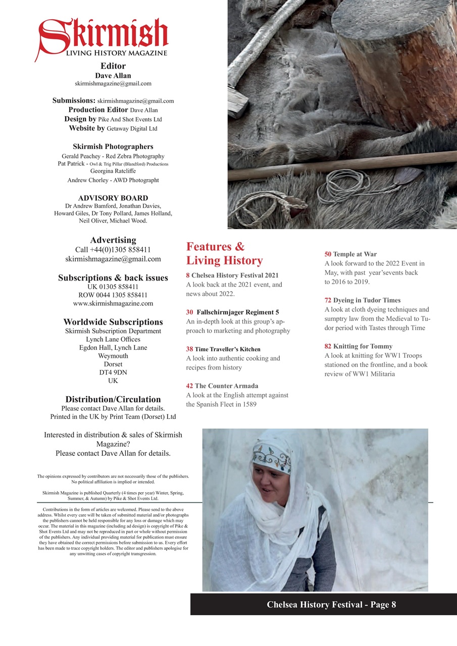 Skirmish Living History Preview Pages