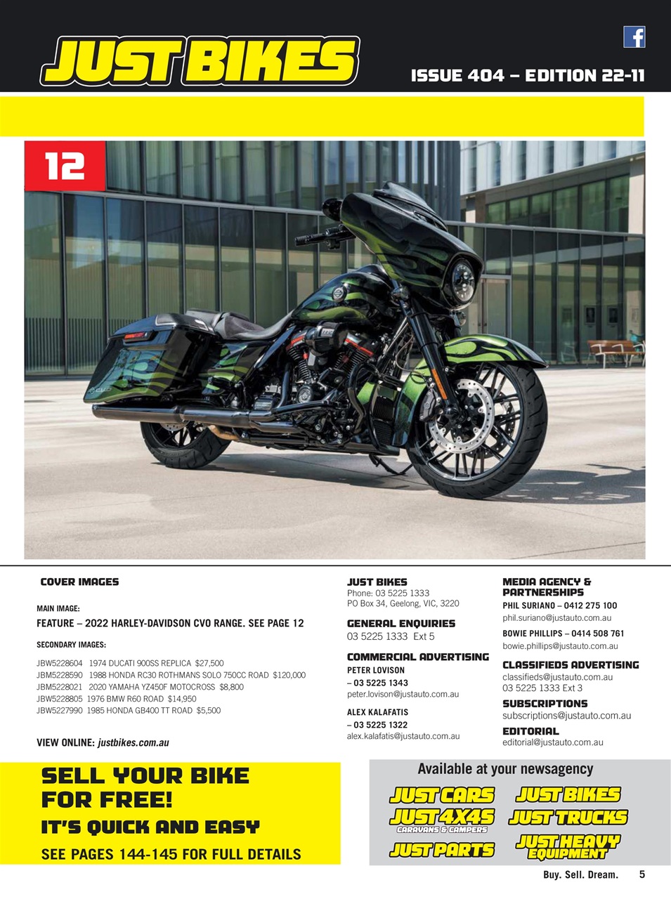 JUST BIKES Preview Pages