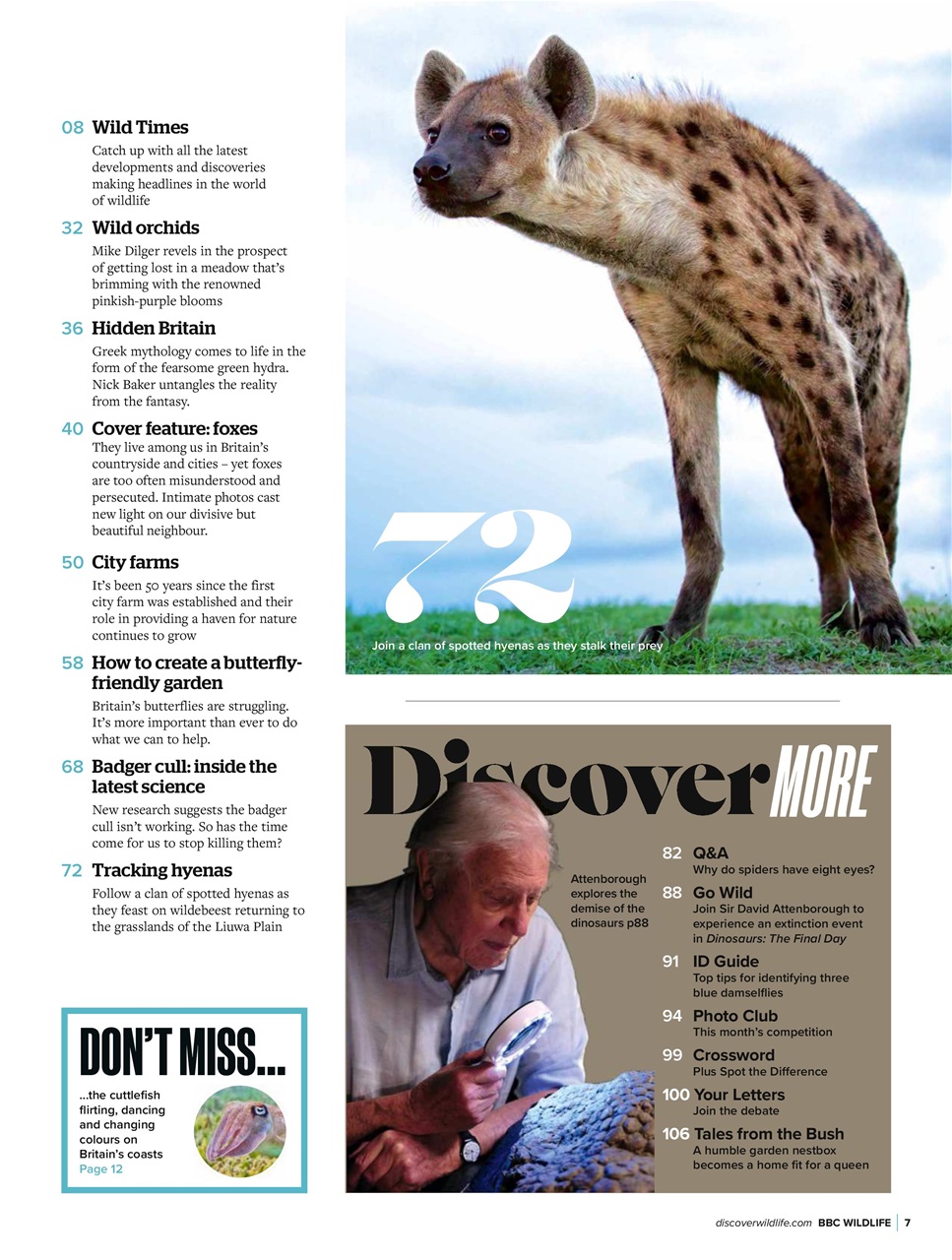 BBC Wildlife Magazine Preview Pages