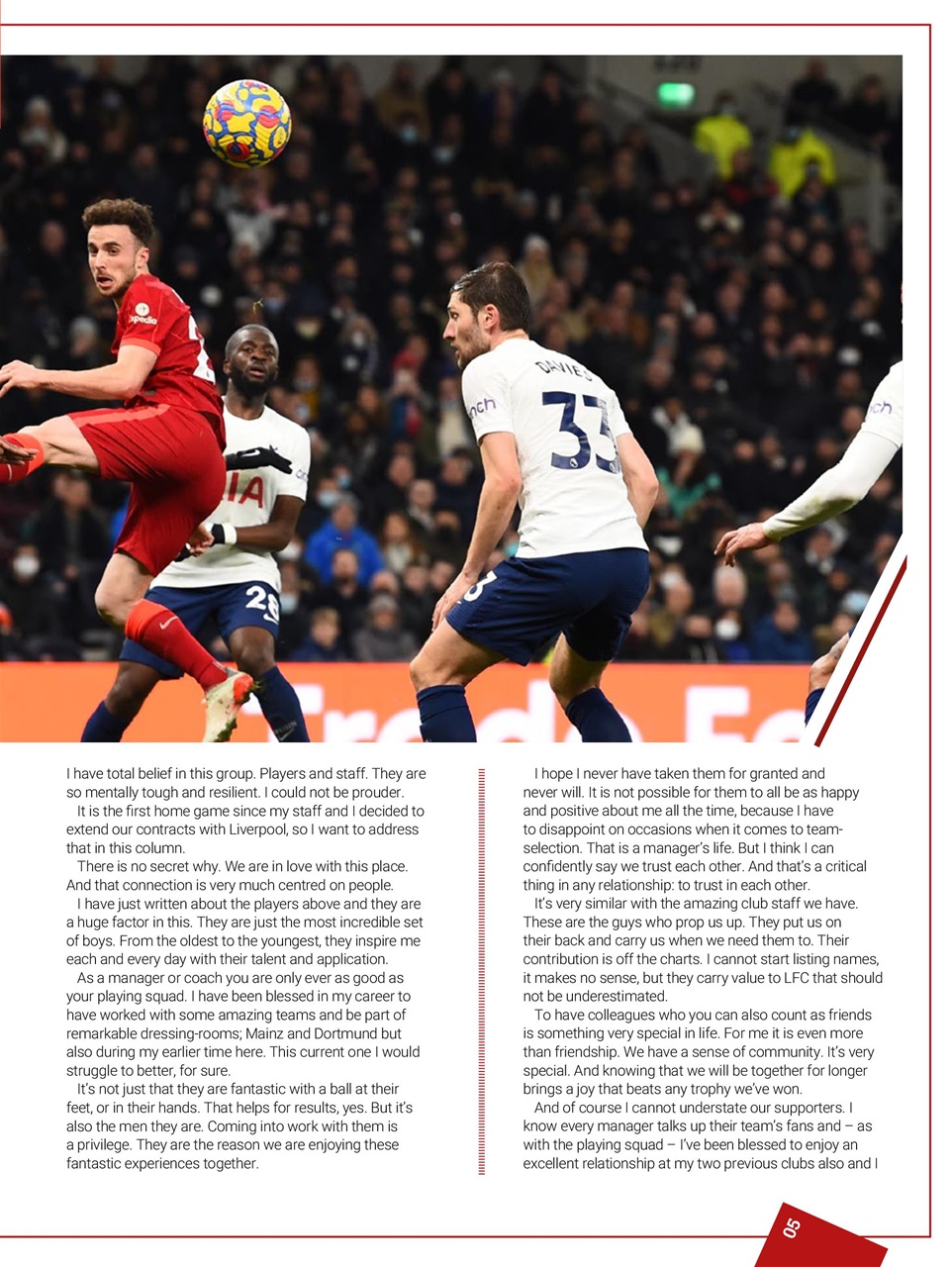 Liverpool FC Programmes Preview Pages