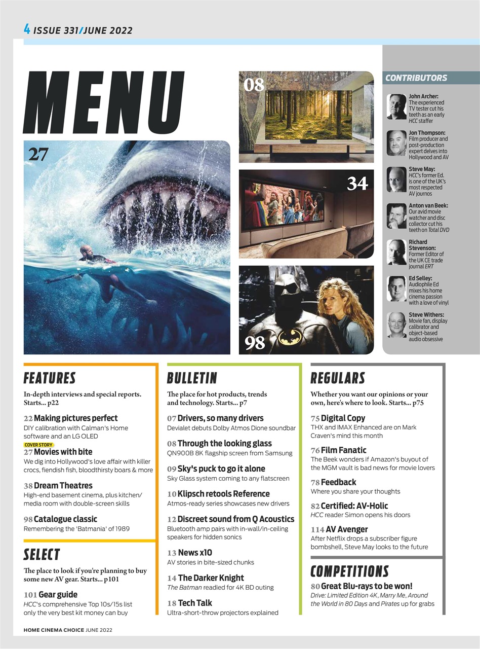 Home Cinema Choice Preview Pages