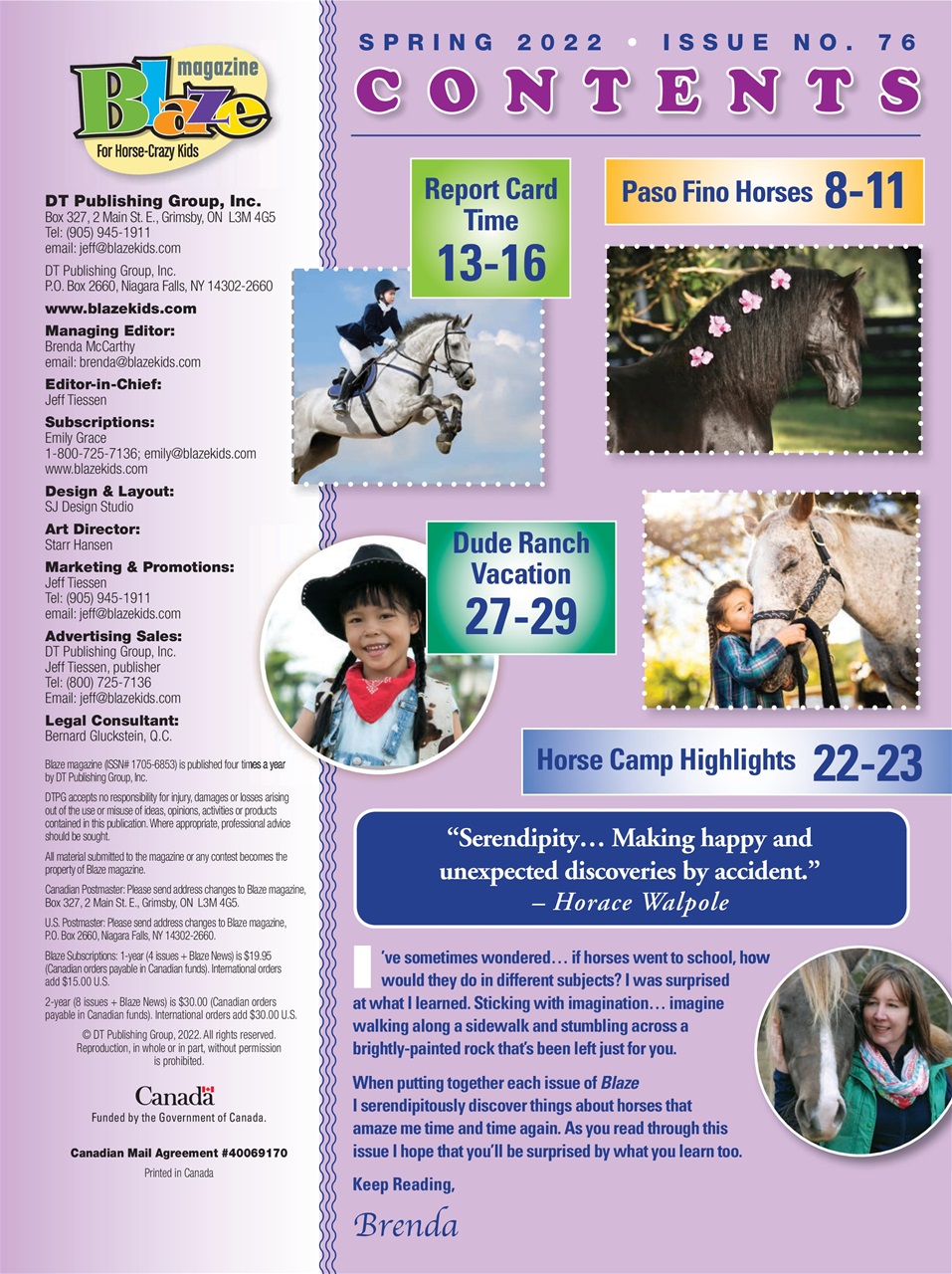 Blaze Magazine For Horse Crazy Kids Preview Pages