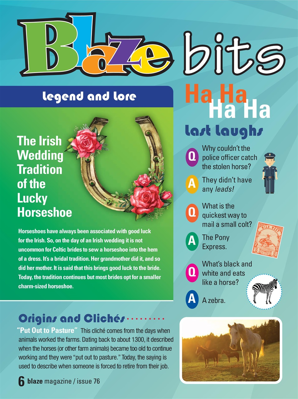 Blaze Magazine For Horse Crazy Kids Preview Pages