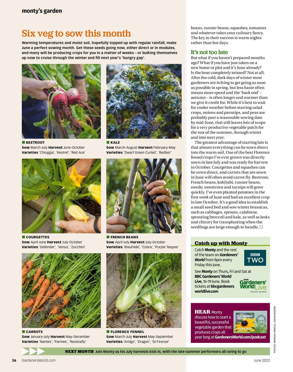 BBC Gardeners’ World Magazine Preview Pages