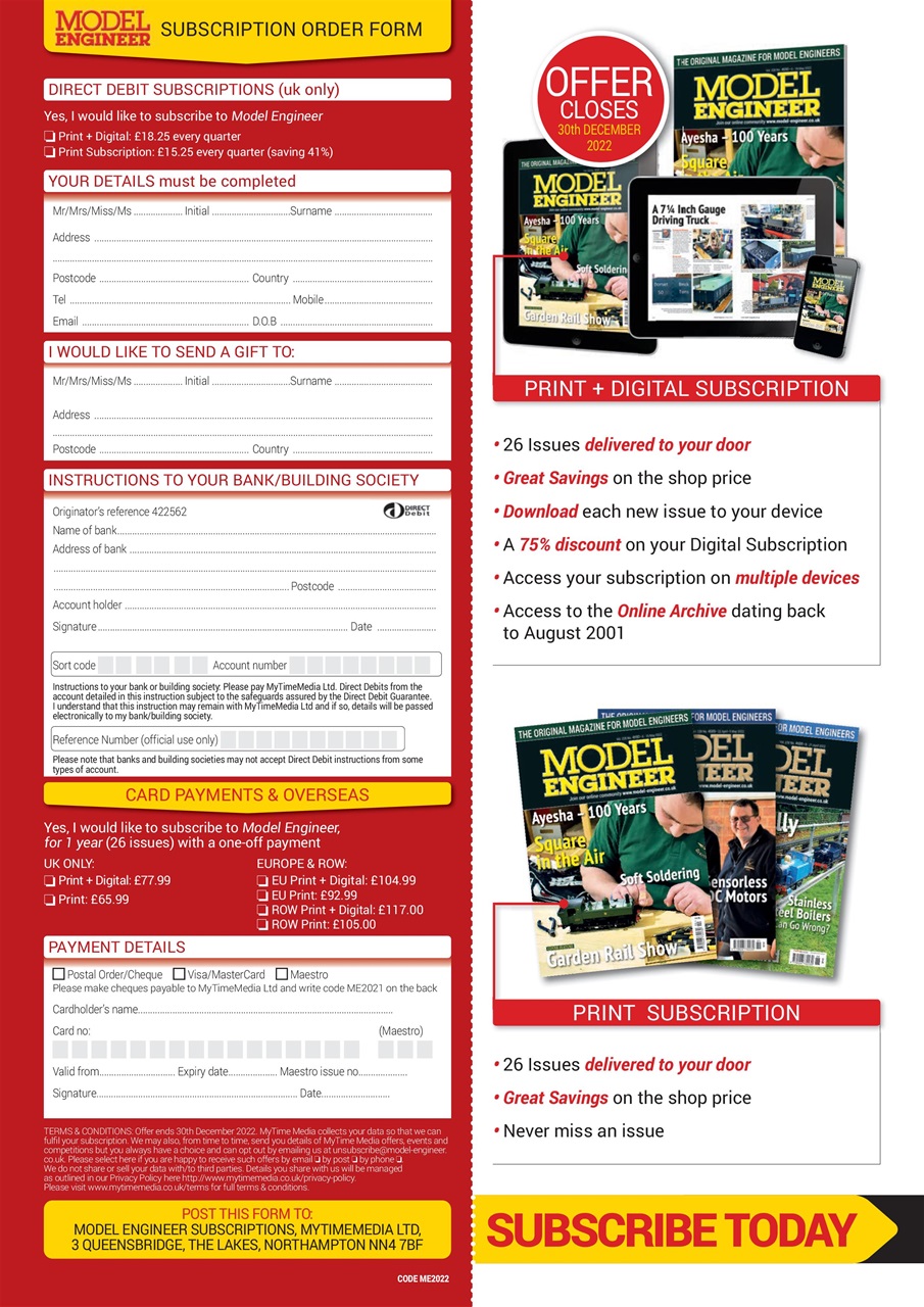 Model Engineer Preview Pages