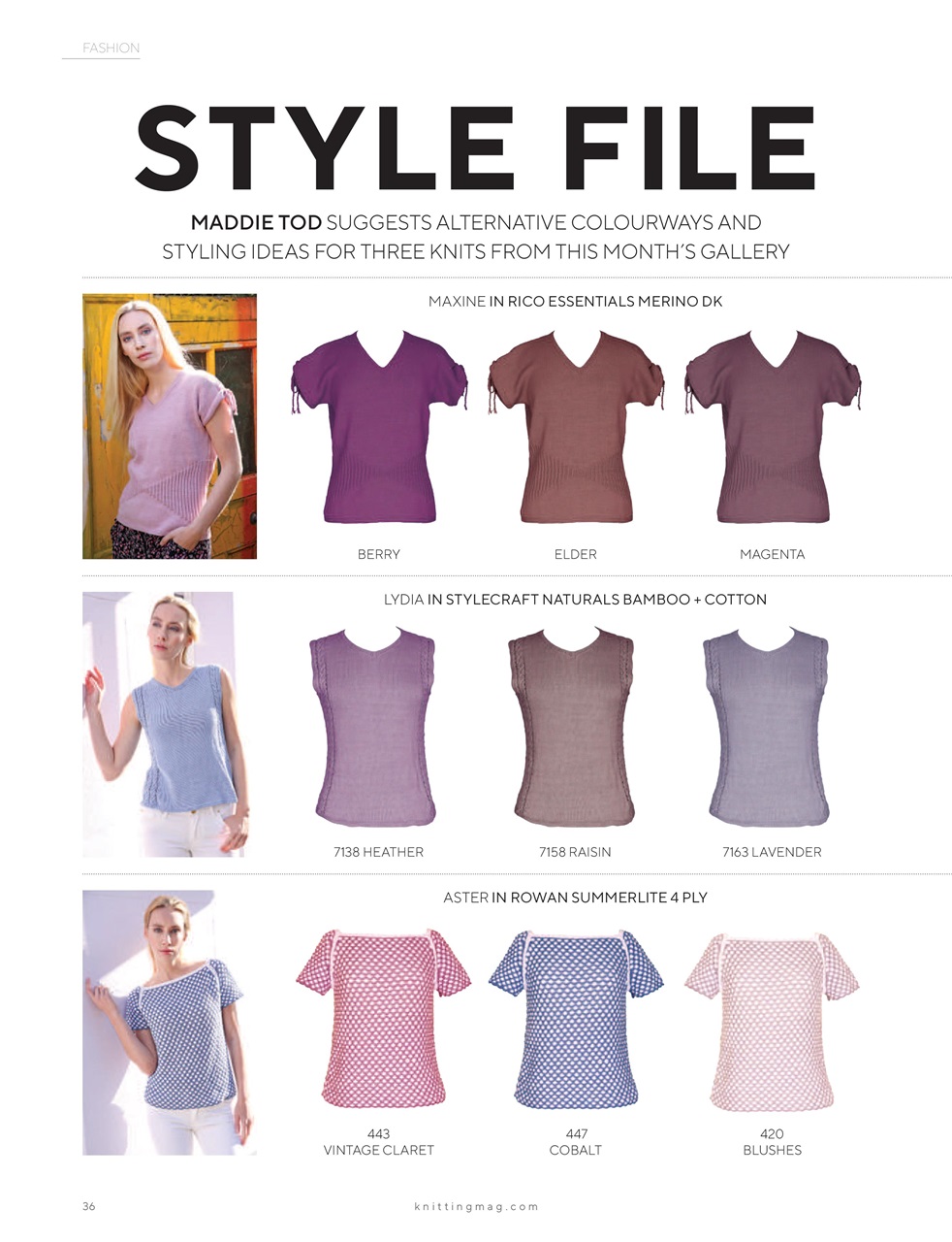 Knitting Preview Pages