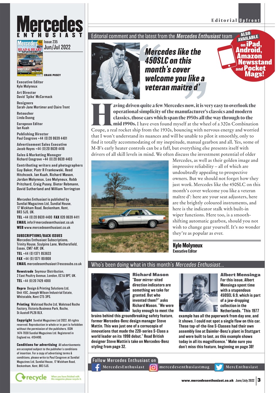 Mercedes Enthusiast Preview Pages