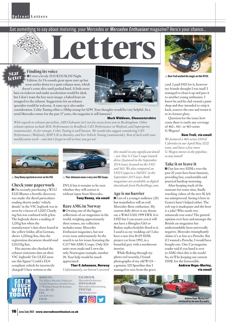 Mercedes Enthusiast Preview Pages