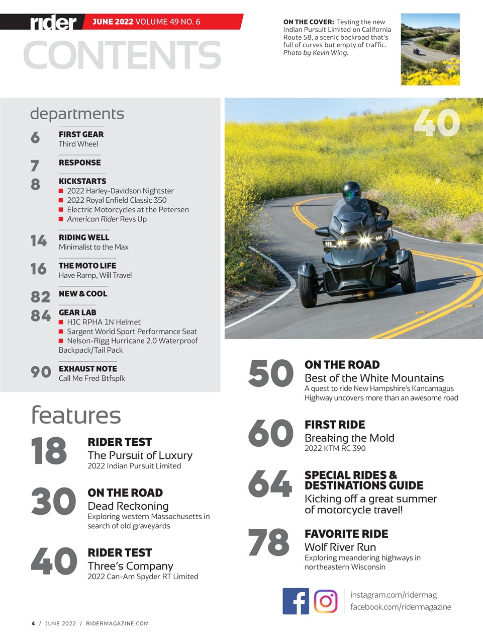 Rider Magazine Preview Pages