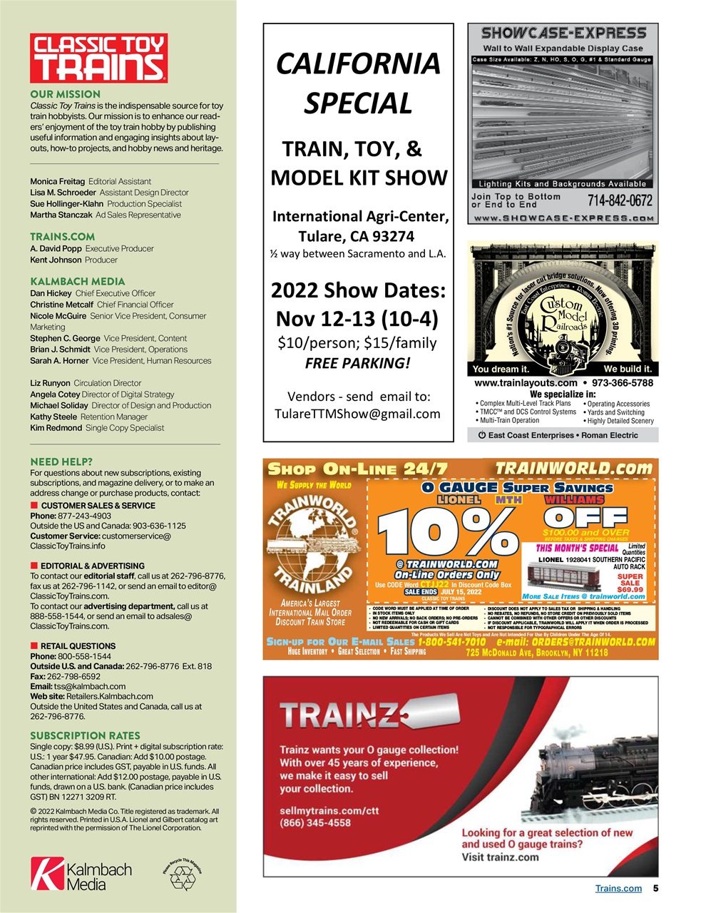 Classic Toy Trains Preview Pages