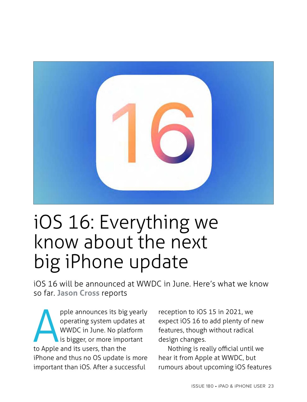 iPad and iPhone User Preview Pages