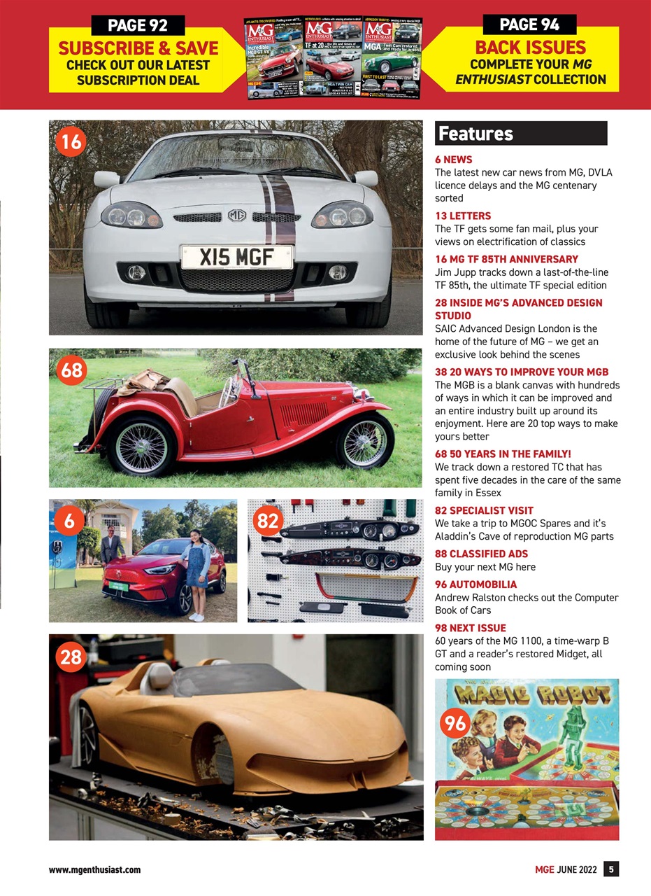 MG Enthusiast Preview Pages
