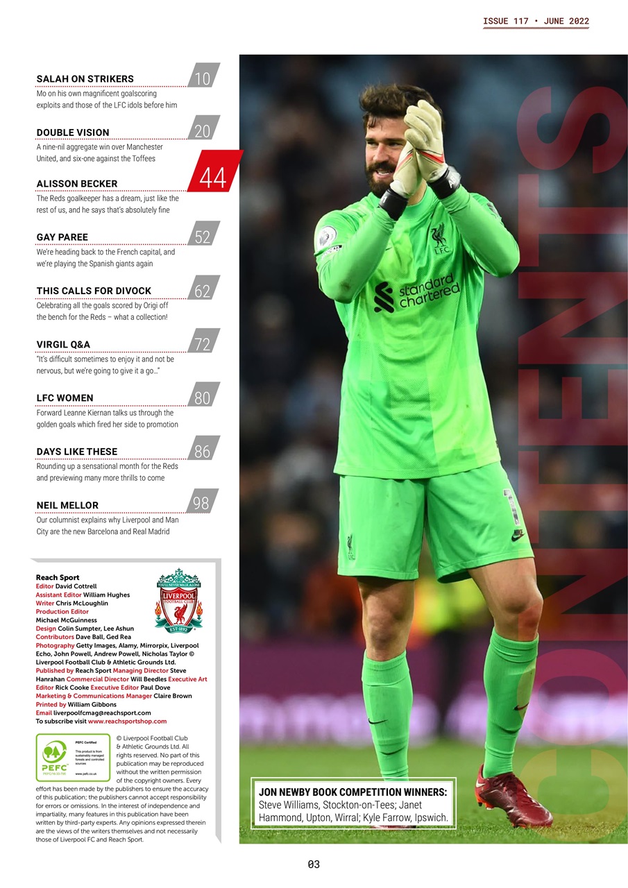 Liverpool FC Magazine Preview Pages