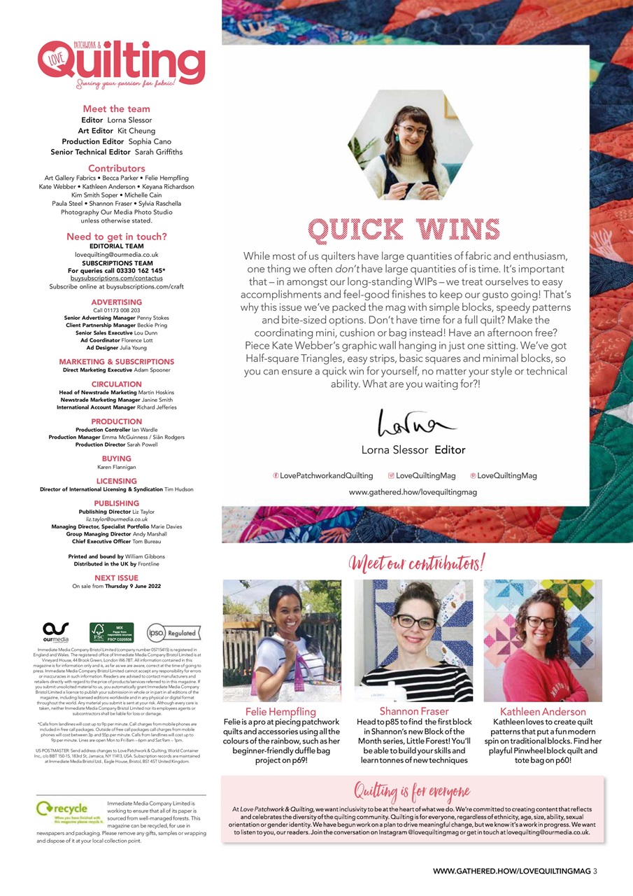 Love Patchwork & Quilting Preview Pages