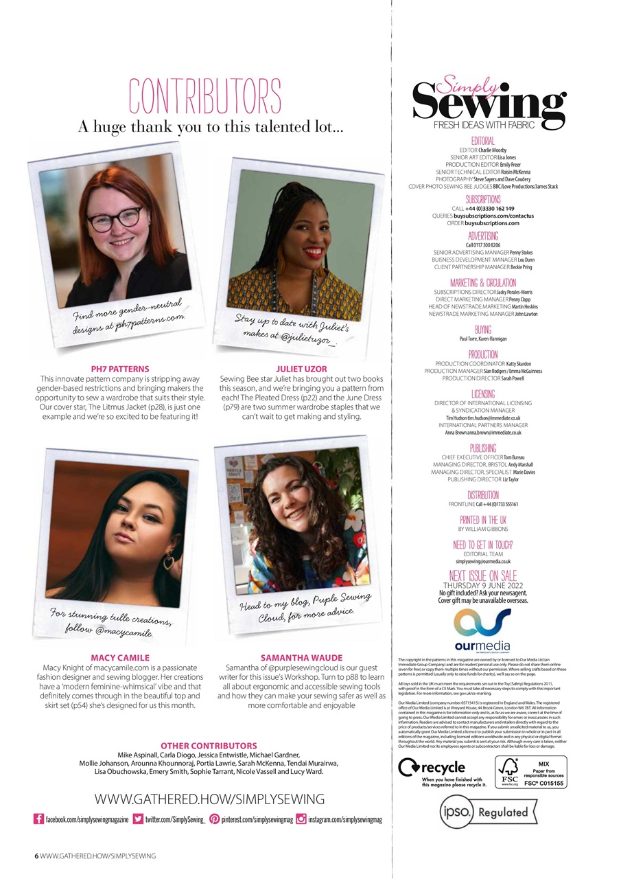 Simply Sewing Preview Pages