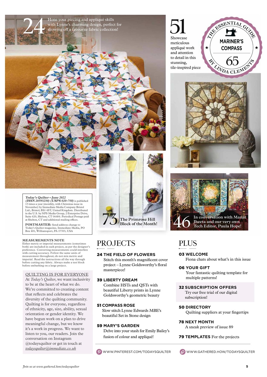 Today’s Quilter Preview Pages