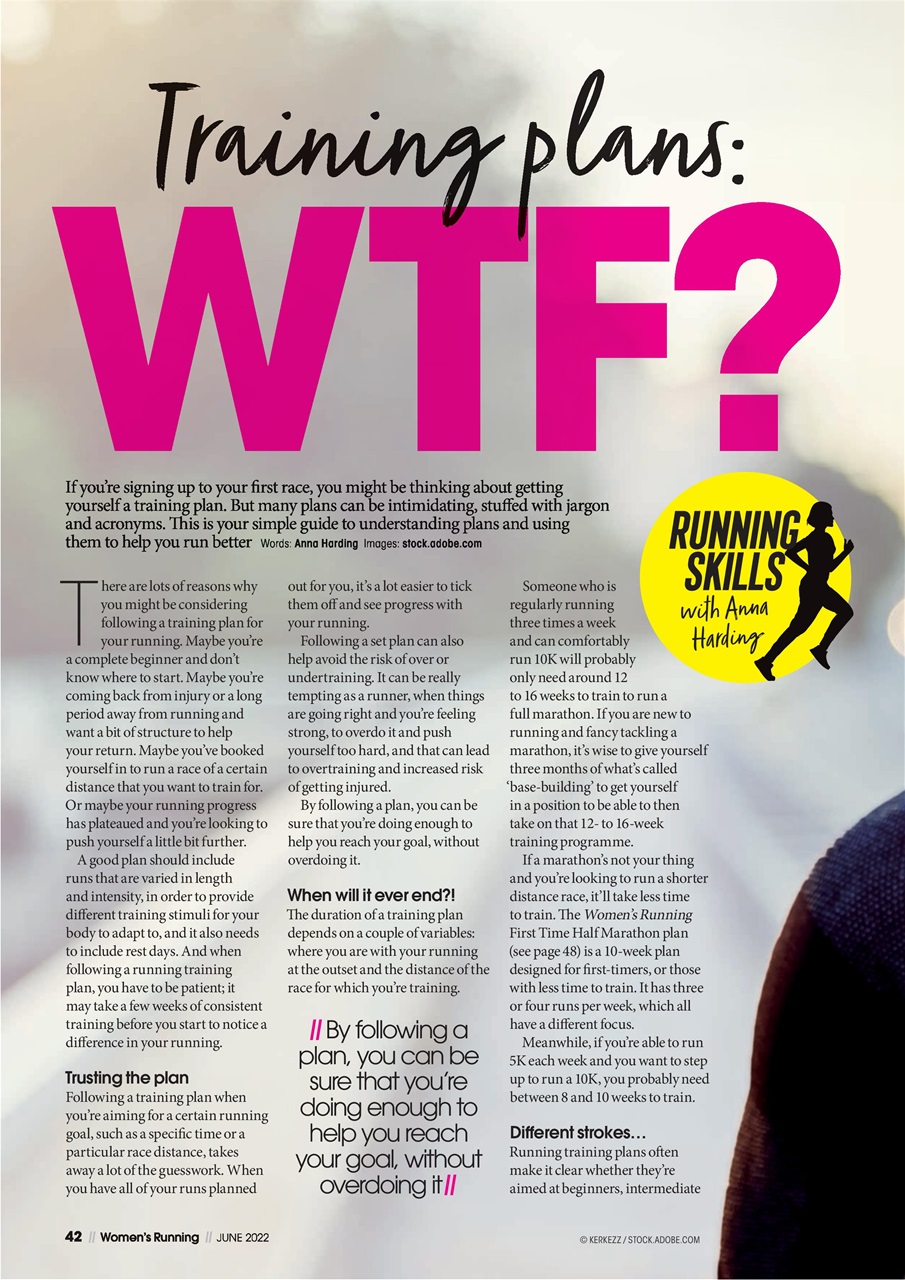 Women’s Running Preview Pages