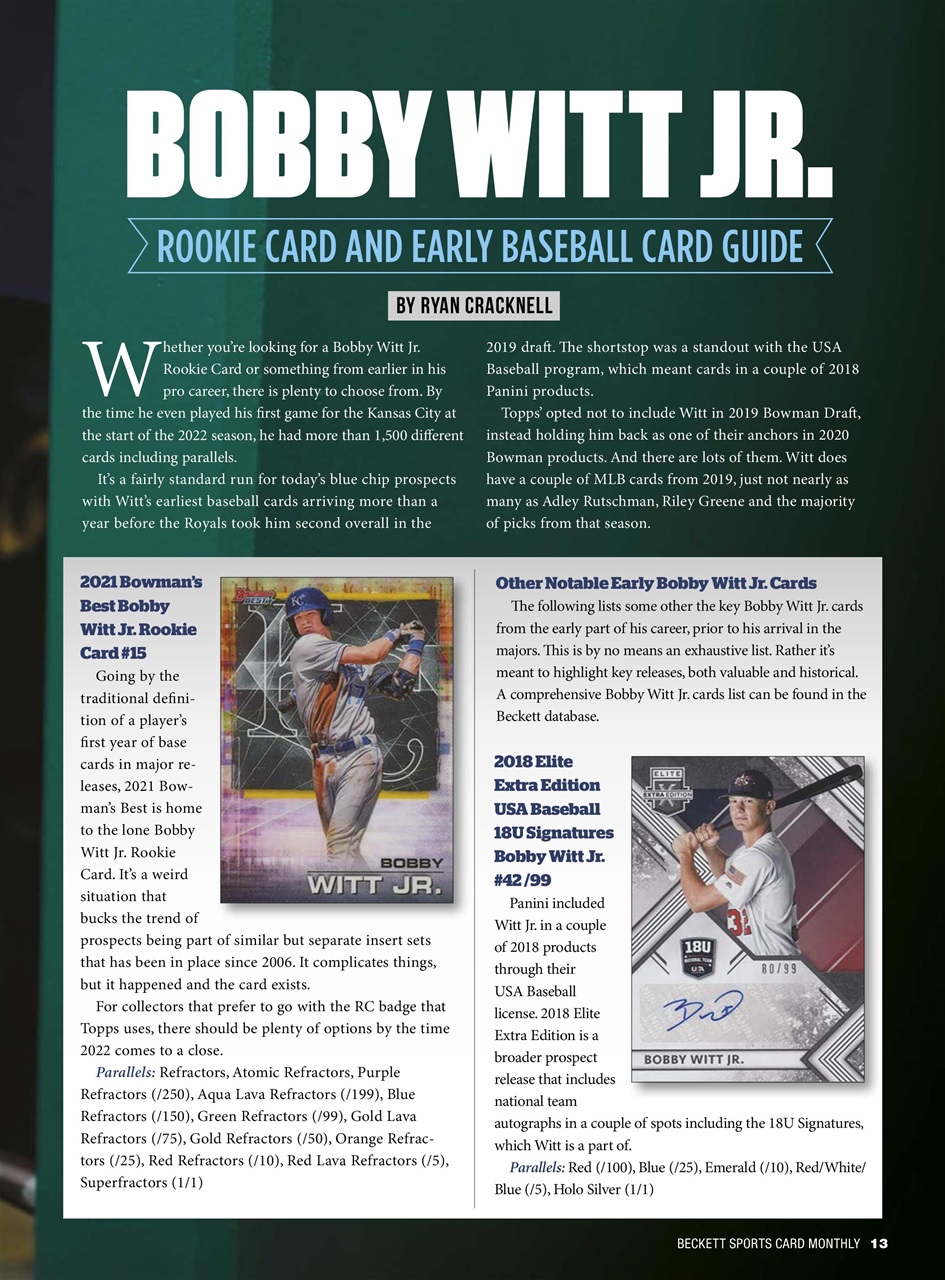 Sports Card Monthly Magazine Preview Pages