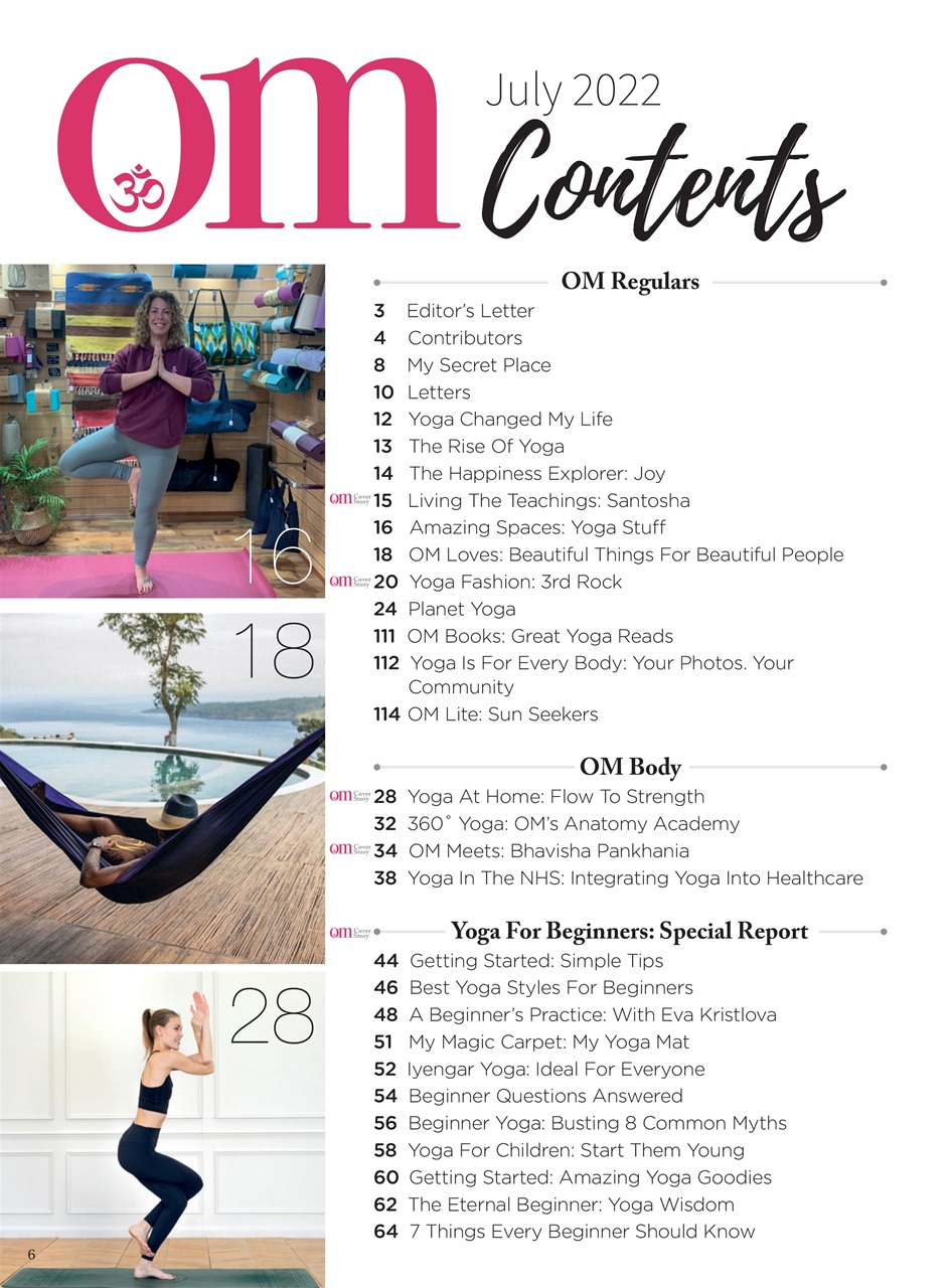 OM Yoga Magazine Preview Pages