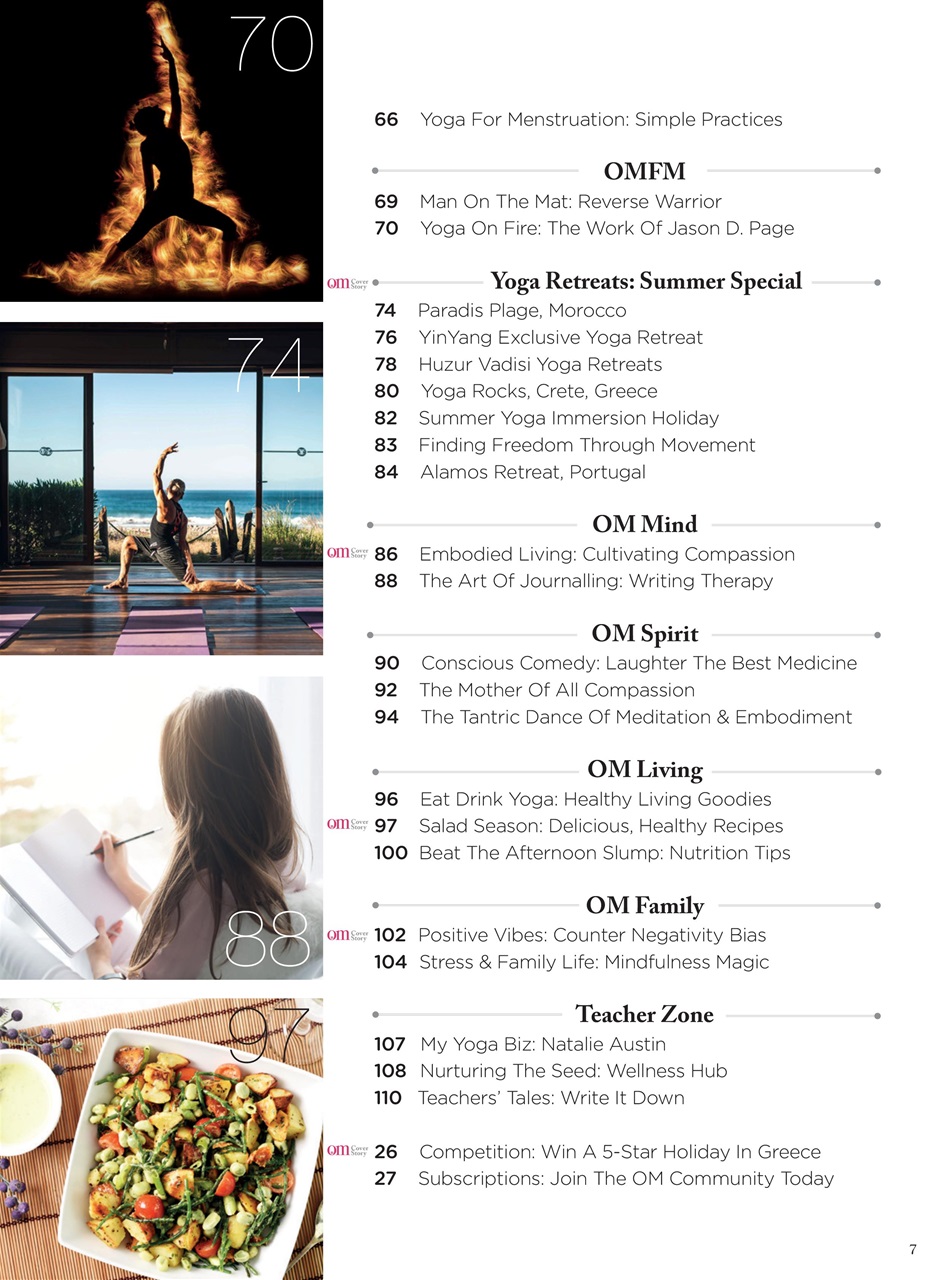 OM Yoga Magazine Preview Pages