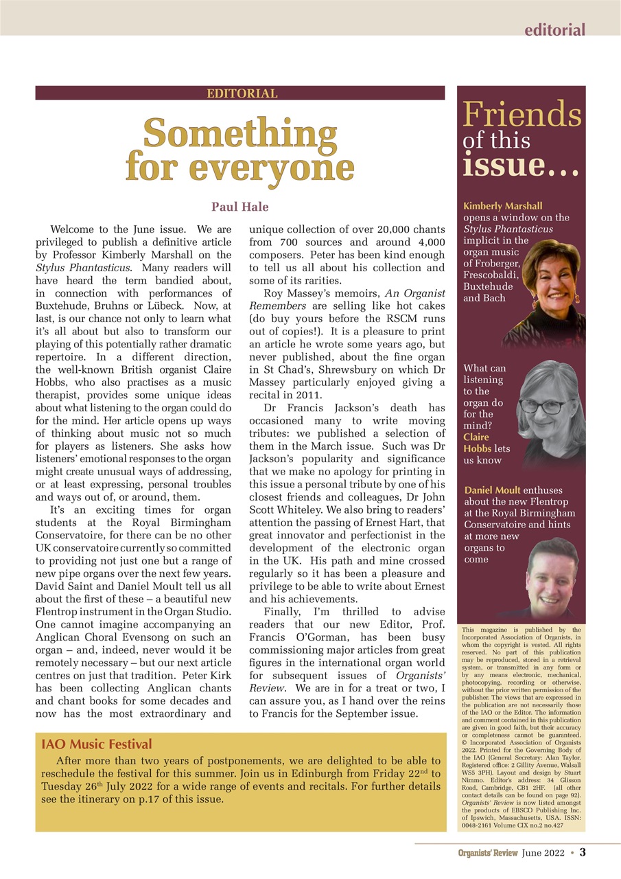 Organists' Review Preview Pages