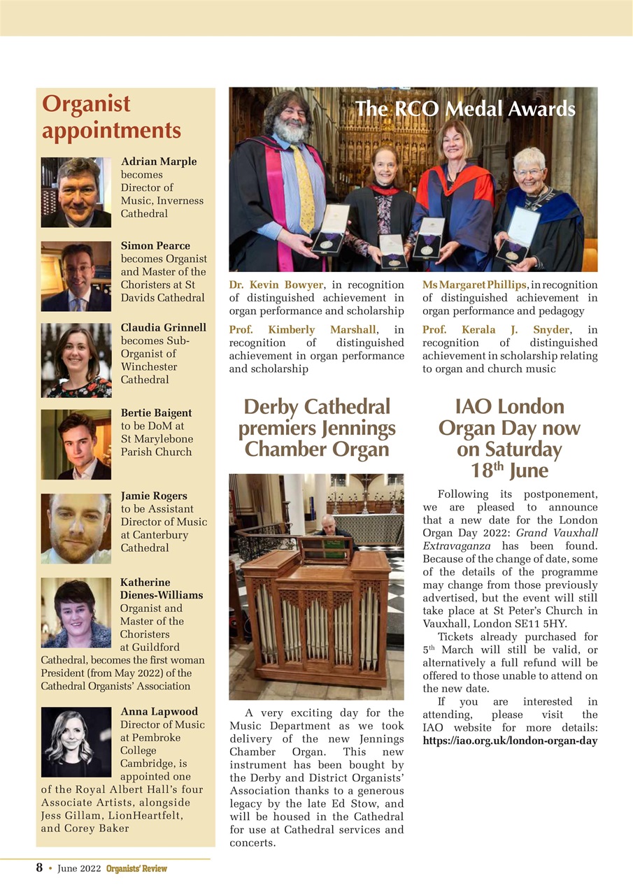 Organists' Review Preview Pages