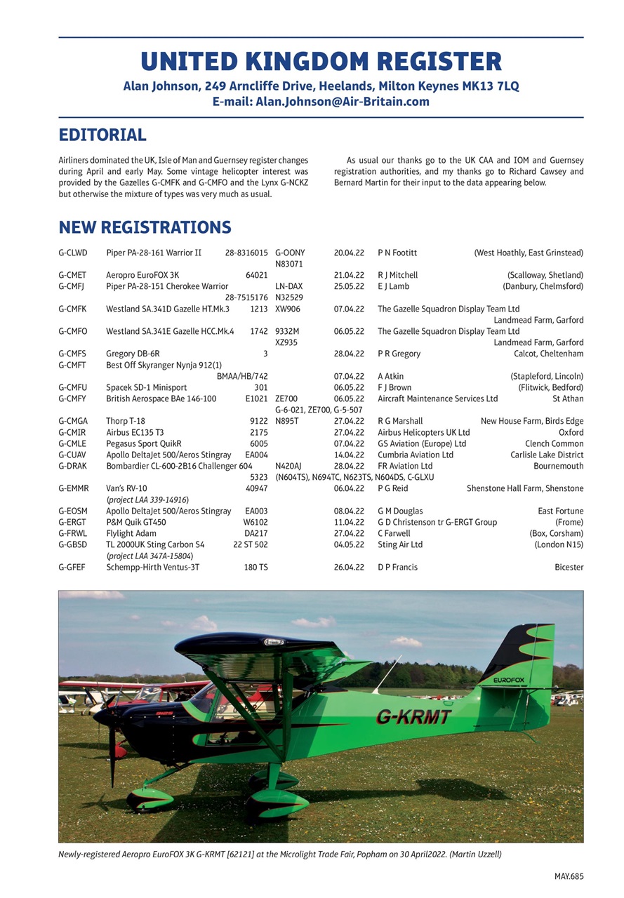 Air Britain News Preview Pages