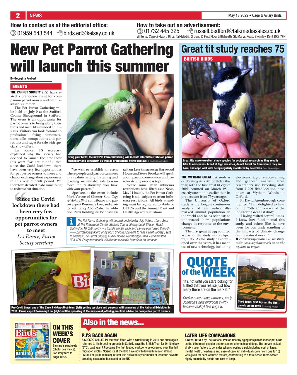 Cage & Aviary Birds Preview Pages