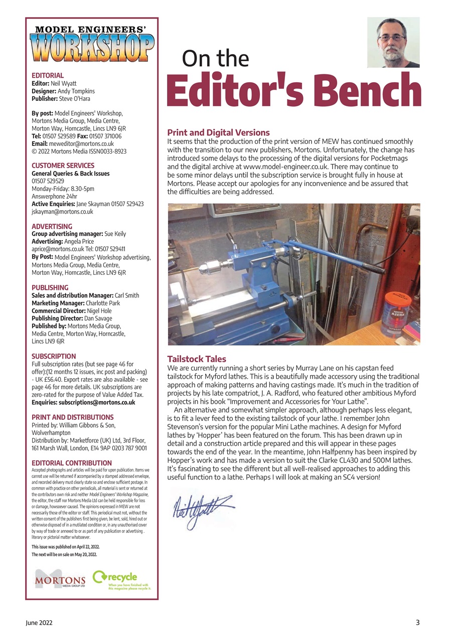 Model Engineer & Workshop Magazine Preview Pages